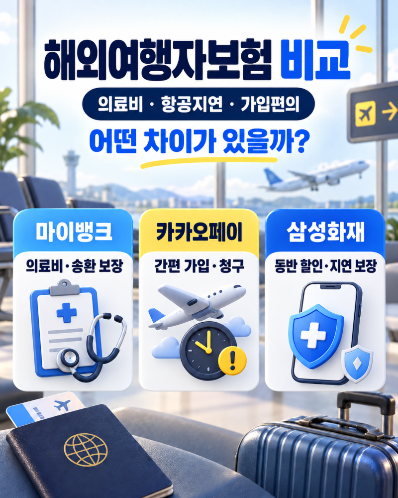 해외여행자보험 꼭 들어야 할까? 상품 비교해 보았어요
