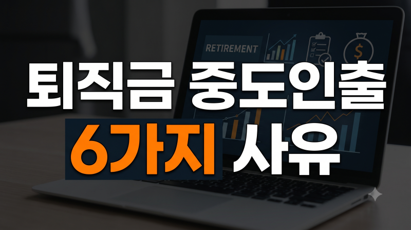 퇴직금 중도인출 방법 총정리(+사유 무주택자 세금 서류 전세 월세 개인회생)