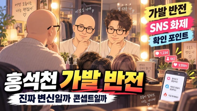 홍석천 가발 착용 반전 모습, SNS 사진으로 본 이미지 변신과 확인 포인트