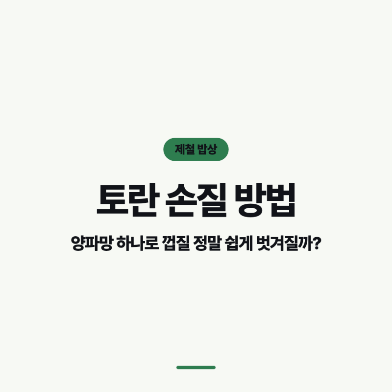 토란 손질 방법, 양파망 하나로 껍질 정말 쉽게 벗겨질까?
