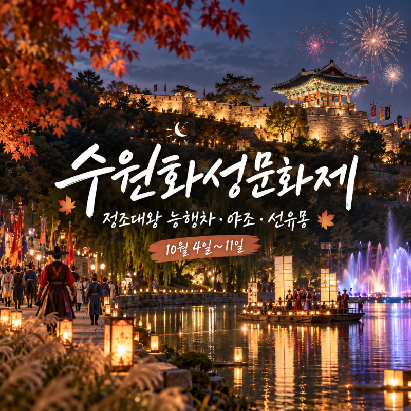 수원화성축제 2026 일정 정조대왕 능행차 야조 선유몽 공연 주차 총정리