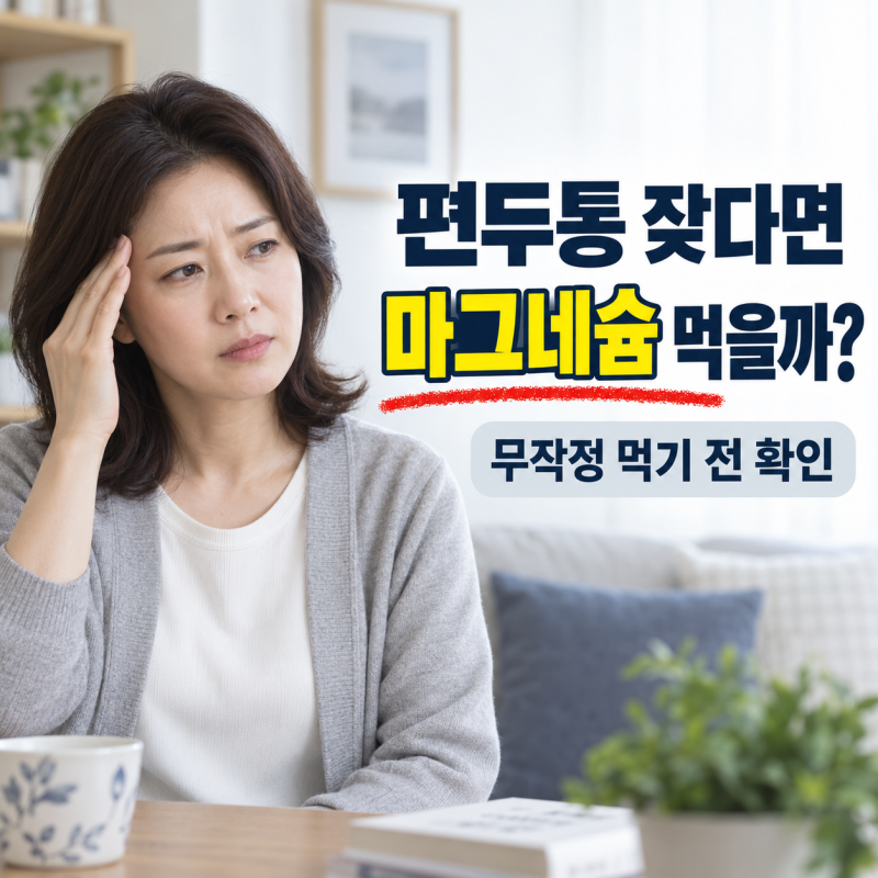 편두통에 마그네슘이 좋다는데, 정말 먹어도 될까?한 달에 몇 번씩