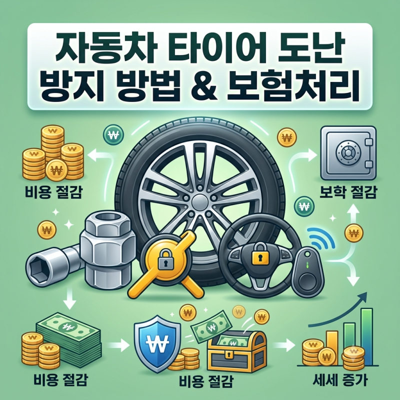 자동차 타이어 도난 방지 방법, 잠금너트부터 보험 처리까지 총정리