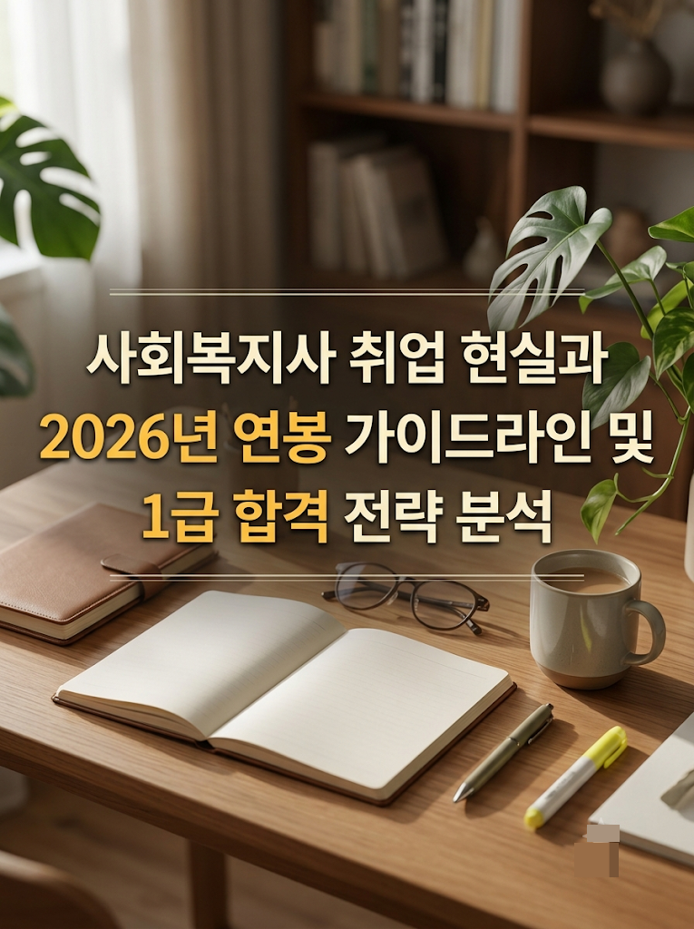 사회복지사 취업 현실과 2026년 연봉 가이드라인 및 1급 합격 전략 분석