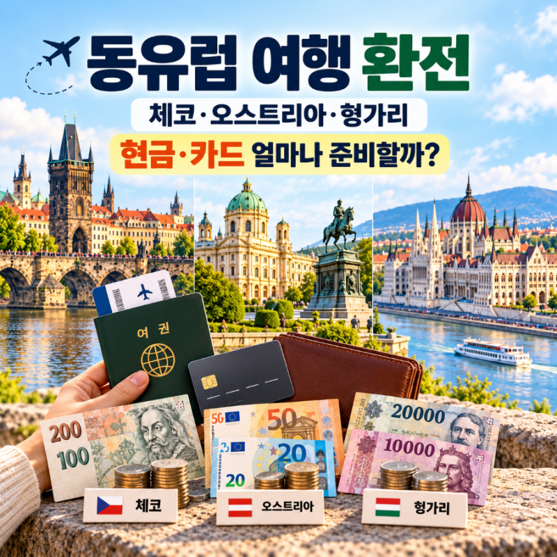 동유럽 여행 환전｜체코·오스트리아·헝가리 현금과 카드 얼마나 준비해야 될까?