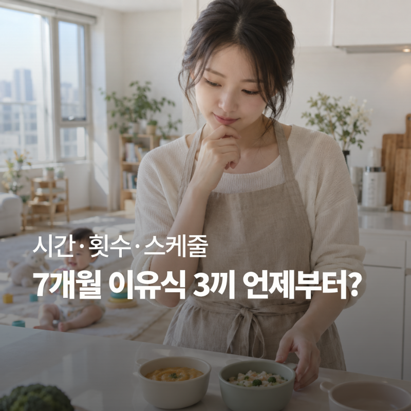 7개월 이유식 스케줄, 3끼 꼭 해야 할까? 실제 하루 기록