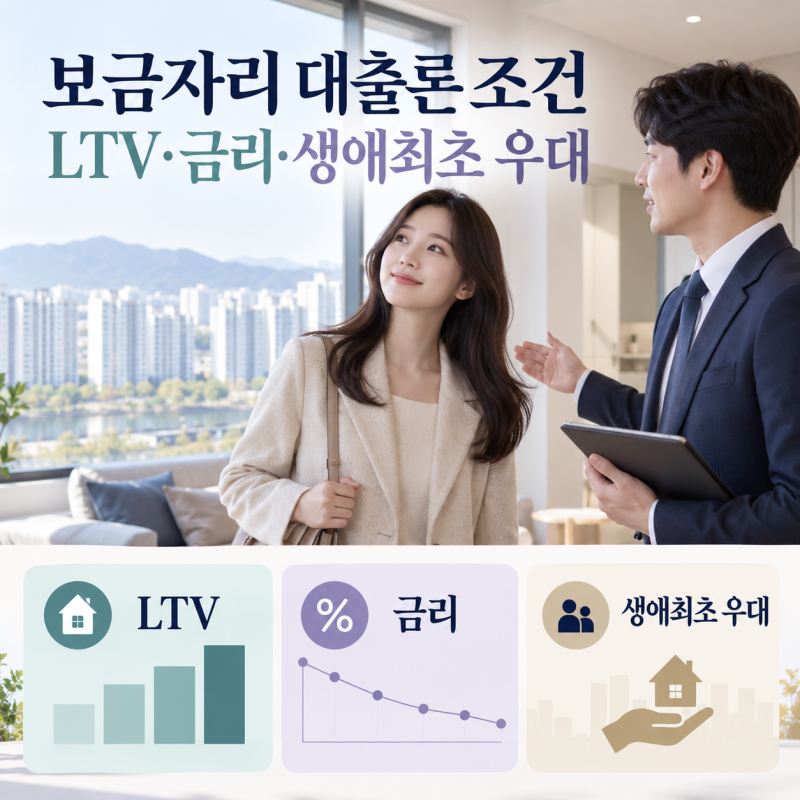 보금자리론 조건 LTV 금리 생애최초 우대 신청 알아보기