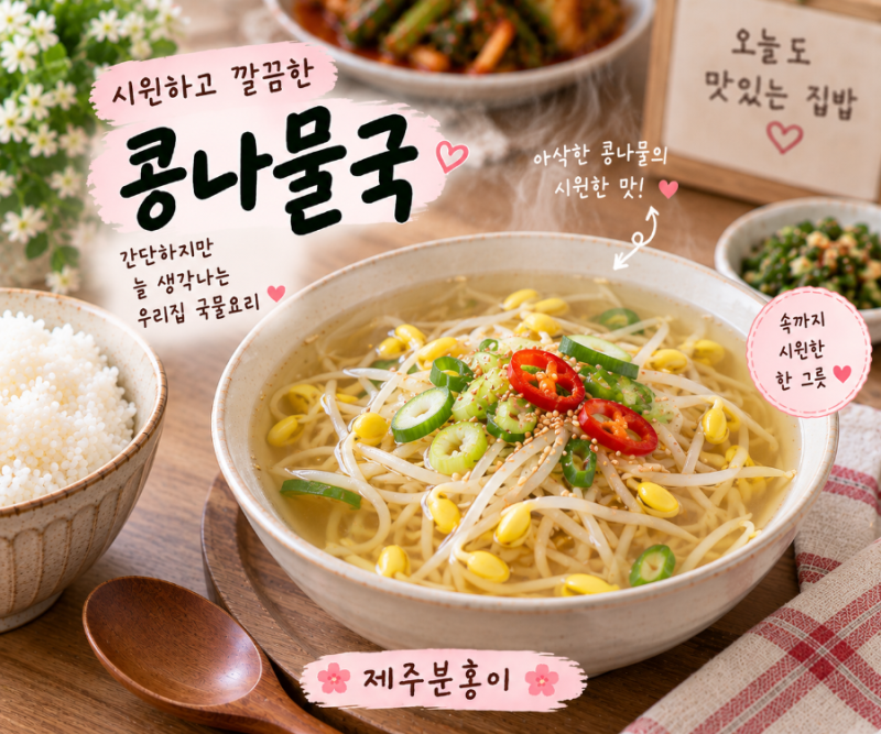 콩나물국 맛있게 끓이는 법 / 아침에도 좋은 시원한 콩나물국 황금레세피