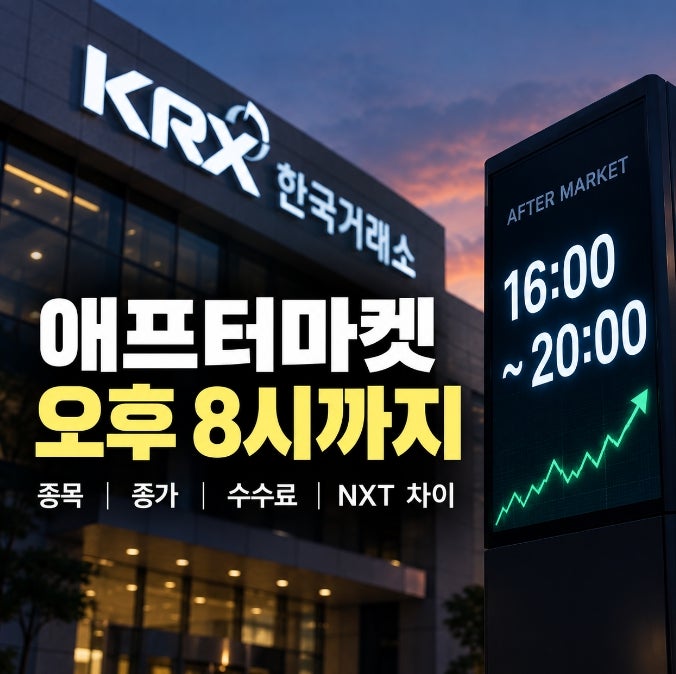 한국거래소 애프터마켓 시간 총정리, 종목·종가·수수료·NXT 차이까지