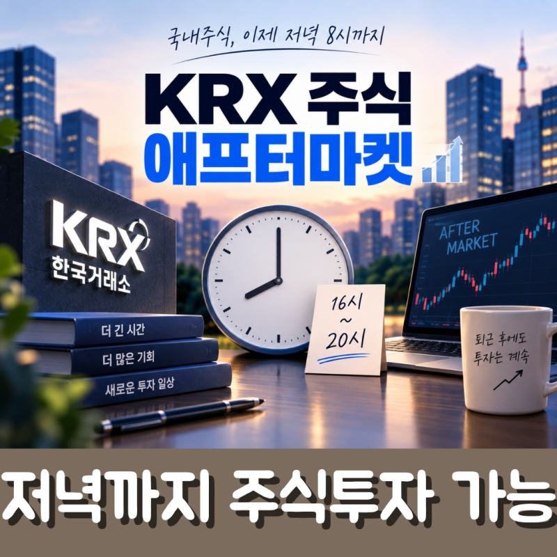 "주식 이제 저녁 8시까지?" KRX 주식 애프터마켓 거래시간 총정리