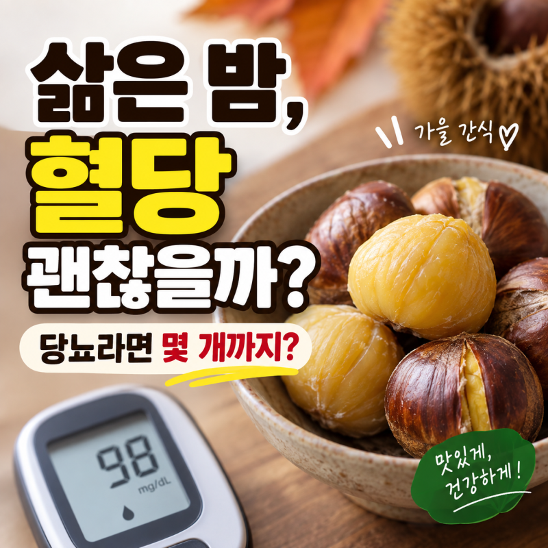삶은 밤 혈당, 당뇨가 있다면 몇 개까지 먹어도 될까요?