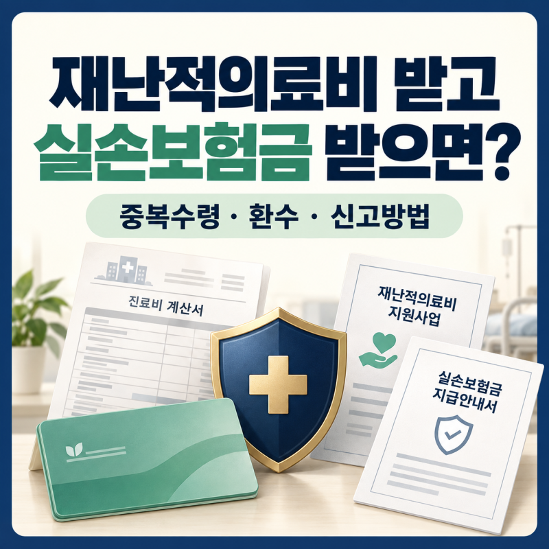 재난적의료비 받고 실손보험금 받으면? 중복수령·환수·신고방법