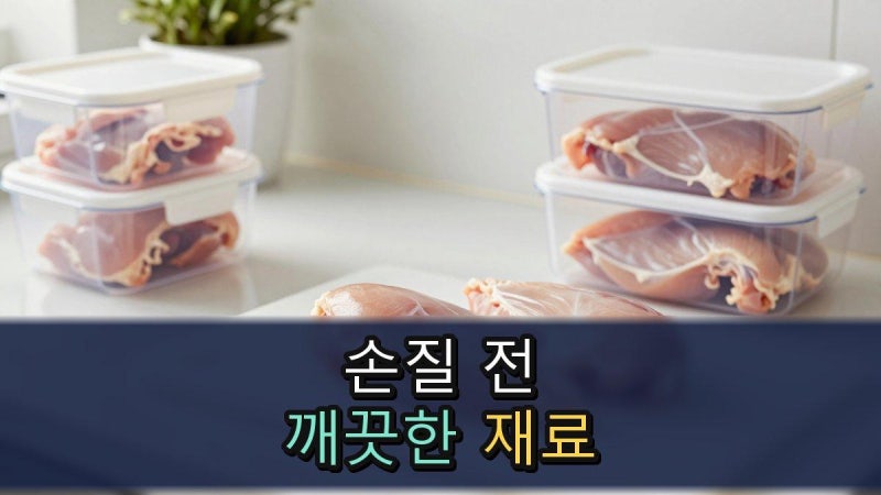 닭가슴살 보관법, 한 번 먹을 만큼 나눠 두었어요