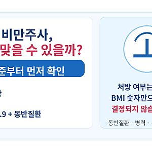 비만주사 누구나 맞을 수 있을까?BMI 27·30 기준과 처방 전 꼭 확인할 것