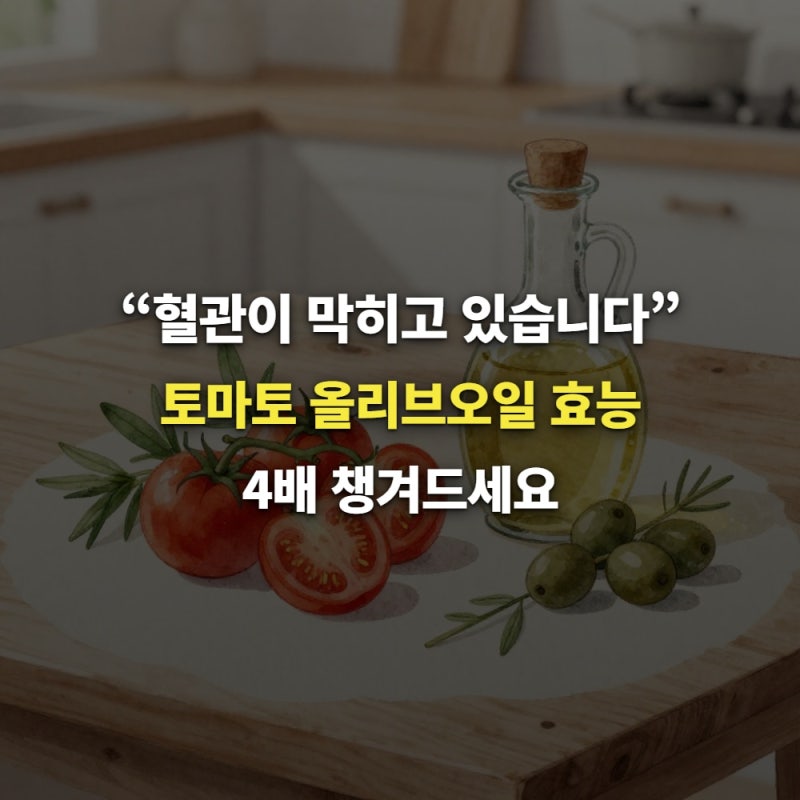 “혈관이 막히고 있습니다” 토마토 올리브오일 효능 4배 챙겨드세요