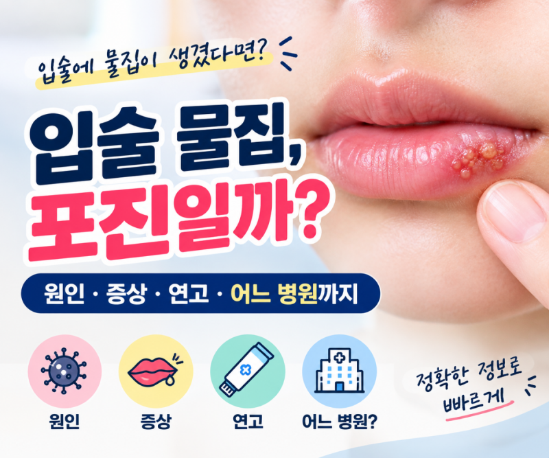 입술포진 원인 증상과 치료, 어느 병원 가야 할까?
