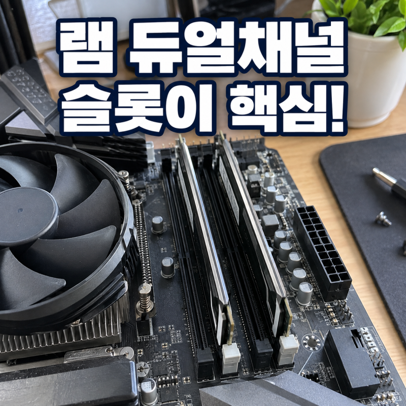 램 듀얼채널 끼는 법 슬롯 위치를 잘못 꽂으면 생기는 문제