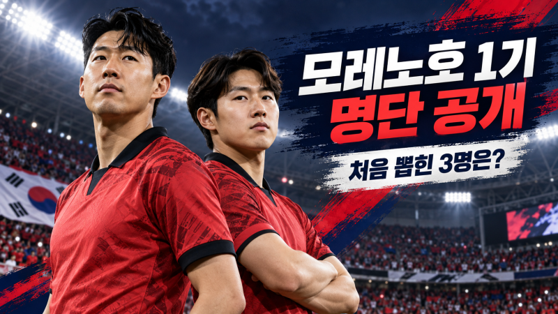 손흥민·이강인 포함, 모레노호 1기 명단 공개｜처음 뽑힌 3명은 누구?