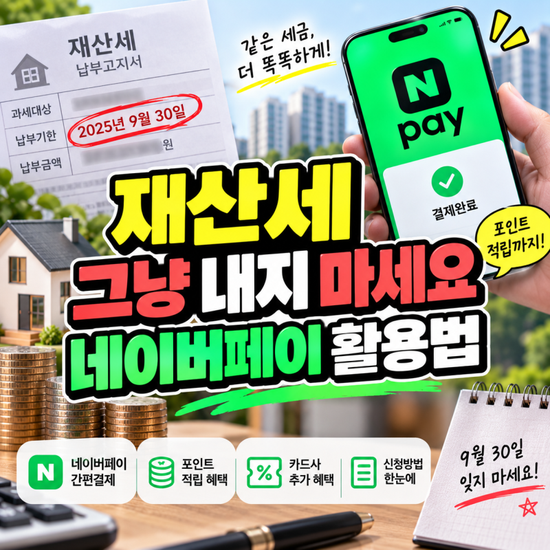 “세금도 혜택 받을 수 있다고?” 재산세 네이버페이 결제 따져보니