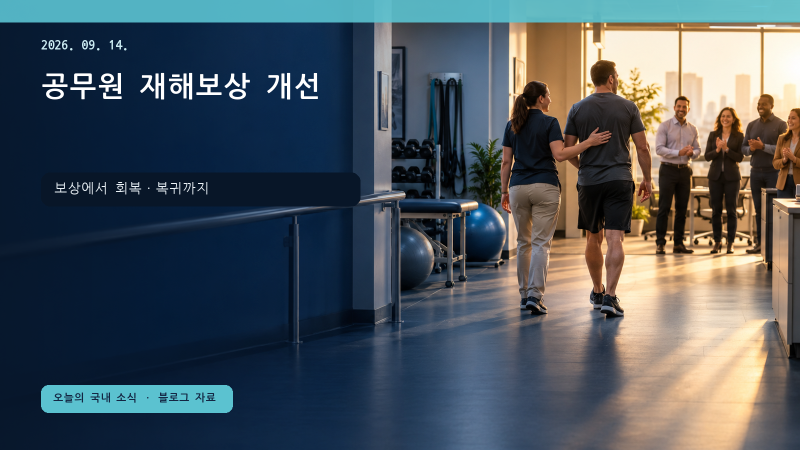 공무원 재해보상 개선 총정리｜유족연금 47%·사망조위금 1,190만원·질병휴직 8년