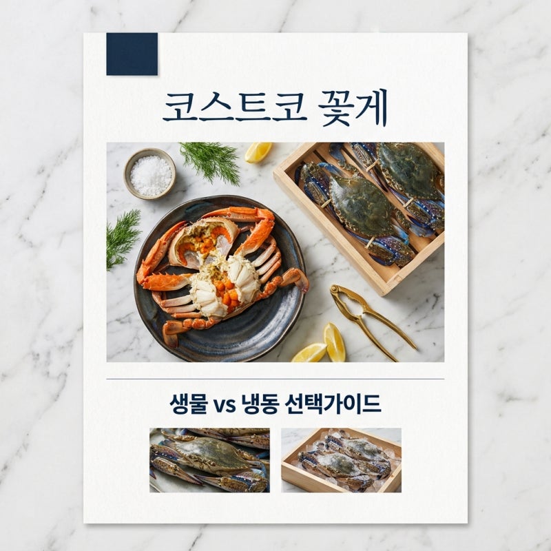 코스트코 꽃게 추천! 생물 vs 냉동 절단꽃게 가격 비교 및 손질 보관법 총정리