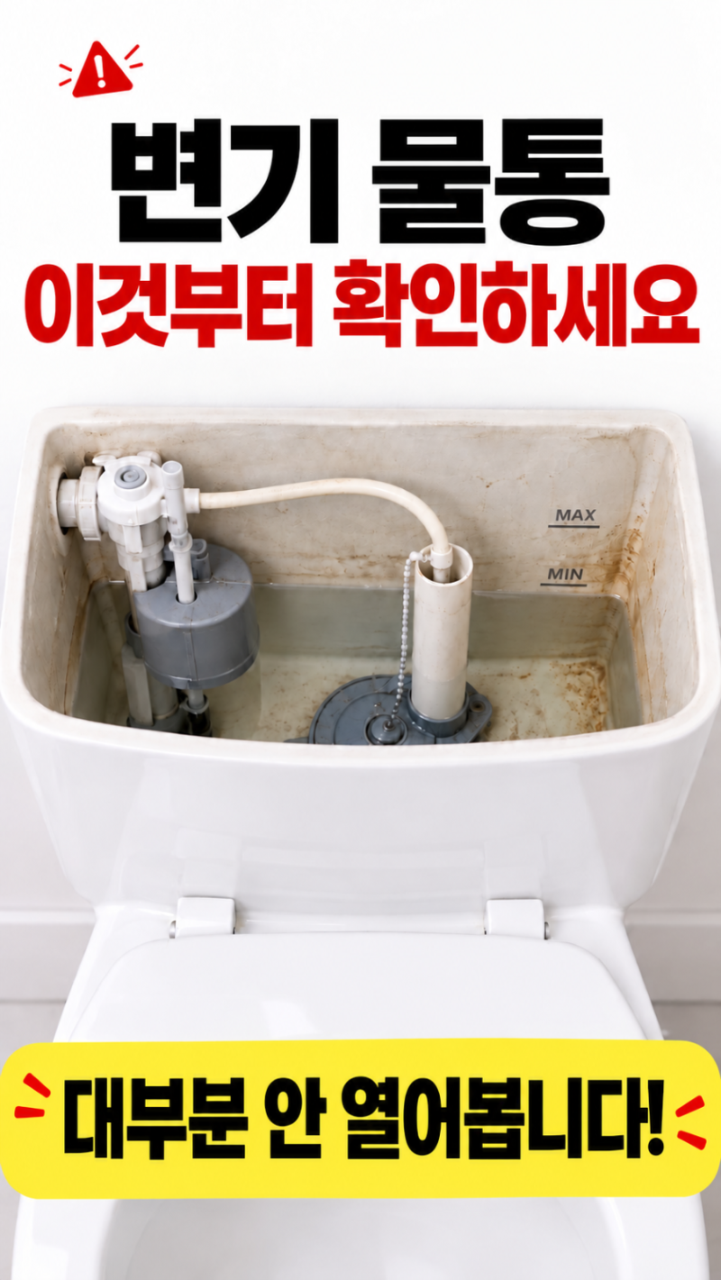 변기 물통, 열어보고 놀랐습니다