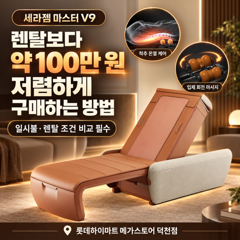 부산 세라젬 마스터 V9 척추 관리 기능과 렌탈보다 저렴하게 구매하는 방법