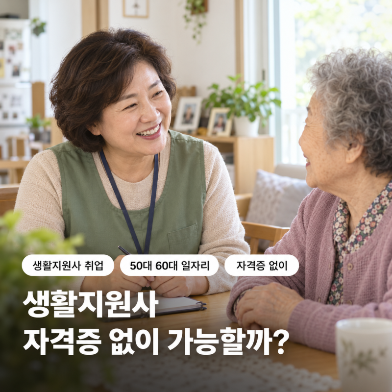 생활지원사 자격증 없이 가능할까? 50대·60대 여성 업무와 취업 조건