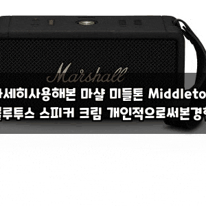 자세히사용해본 마샬 미들톤 Middleton 블루투스 스피커 크림 개인적으로써본경험
