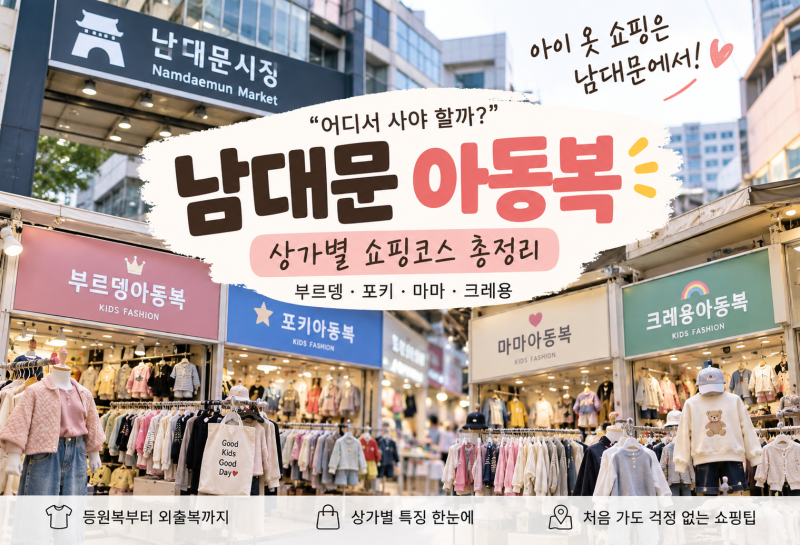 남대문 아동복 어디서 살까? 부르뎅 포키 마마 크레용 총정리