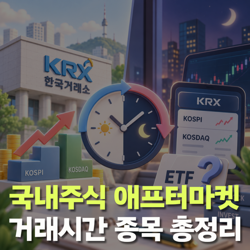 국내주식 KRX 애프터마켓 뜻 시간 종목, ETF도 거래되나