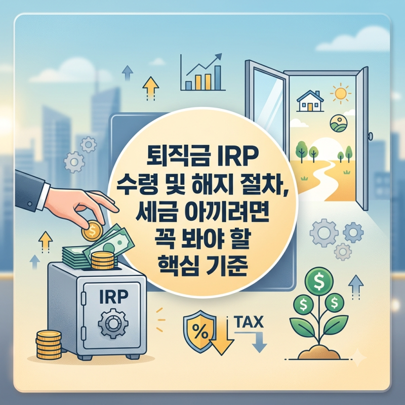 퇴직금 IRP 수령 절차 및 해지 방법: 세금 절약 기준 총정리