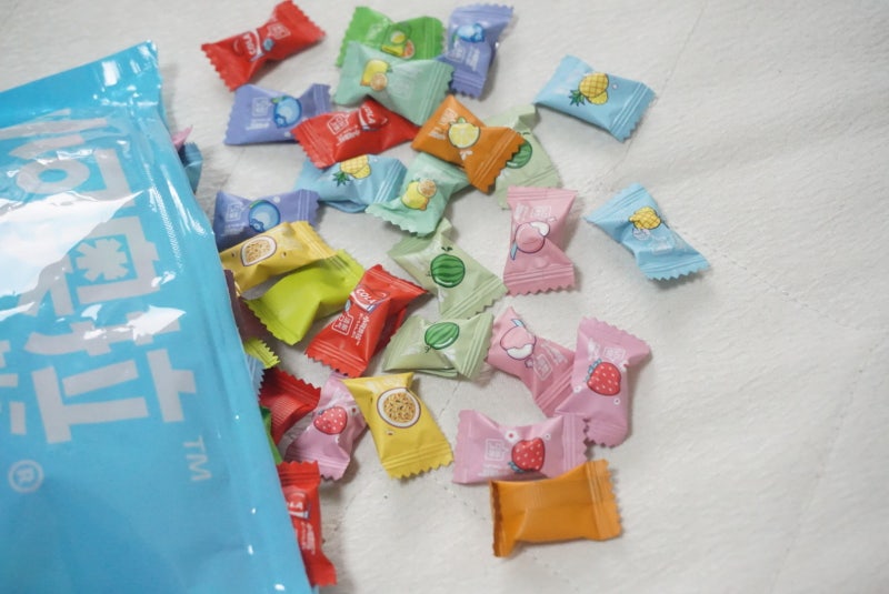 당 제로 무설탕 캔디 샤오커오라 사탕 정품 후기! 12가지 맛!