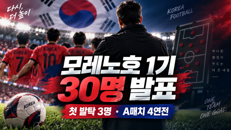 모레노호 1기 명단 30명 총정리, 김민수·박태준·김건희 첫 발탁과 A매치 일정