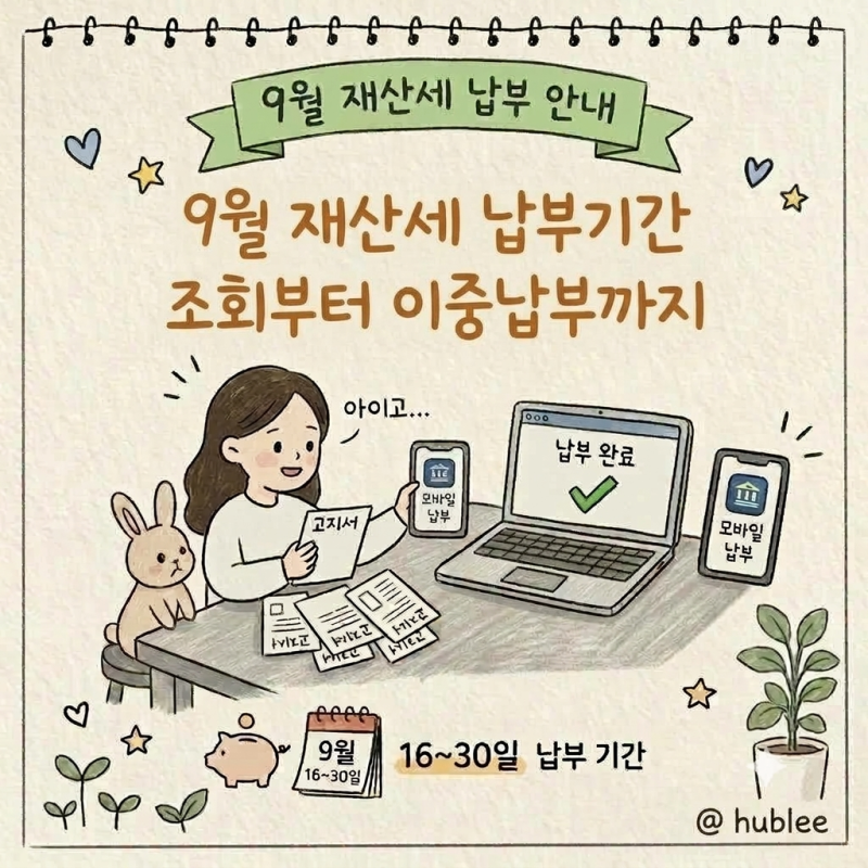 9월 재산세 납부기간, 조회부터 이중납부까지