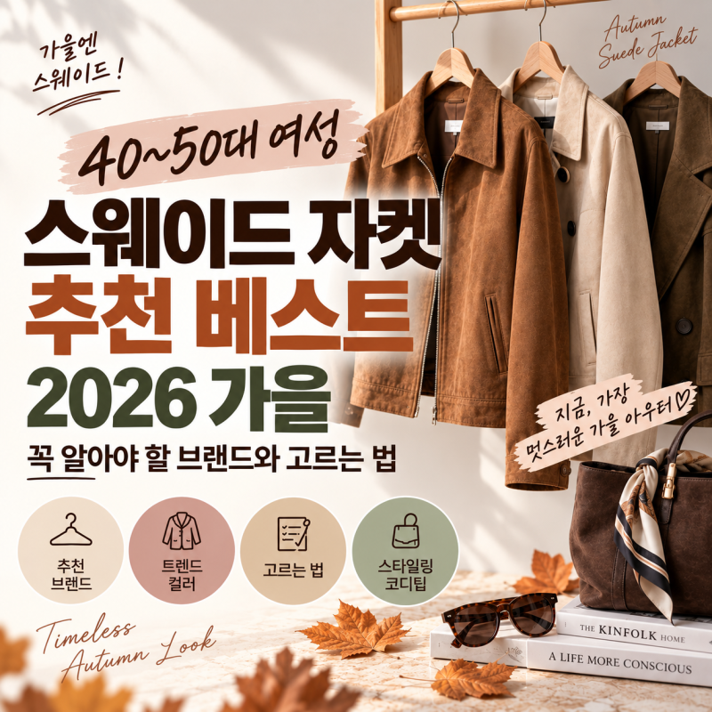 여성 스웨이드 자켓 추천 BEST｜2026 가을 꼭 알아야 할 브랜드와 고르는 법 「40대·50대 여성 ....