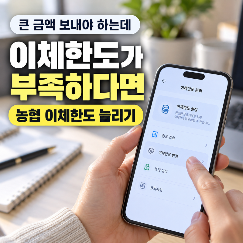 농협 이체한도 늘리기 어떻게 할까? 모바일에서 변경하는 방법과 최대한도