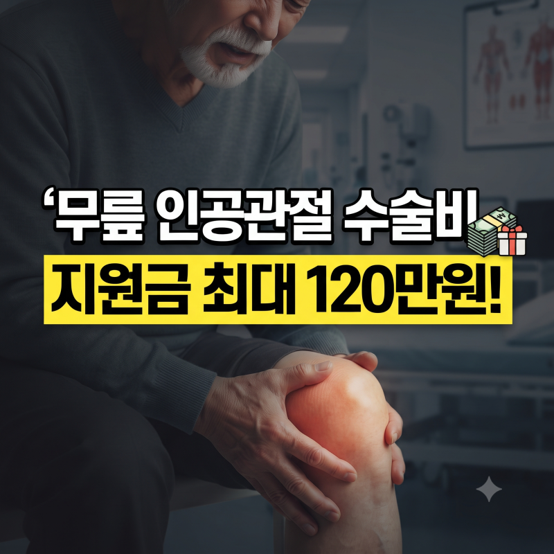 무릎 인공관절 평균 수술비용(지원금 최대 120만원) 대상 조건 및 서류 신청방법 총정리