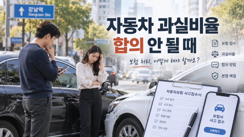 자동차 과실비율 합의 안 될 때 (+ 분심위 가야 할까? 자차 선처리·소송까지)