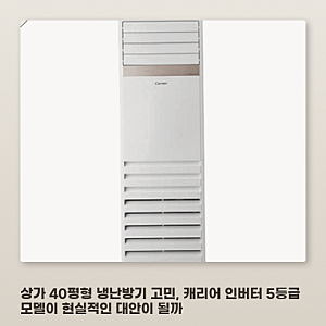 대형 식당용 캐리어 40평 냉난방기, 5등급 효율이라도 살 만할까