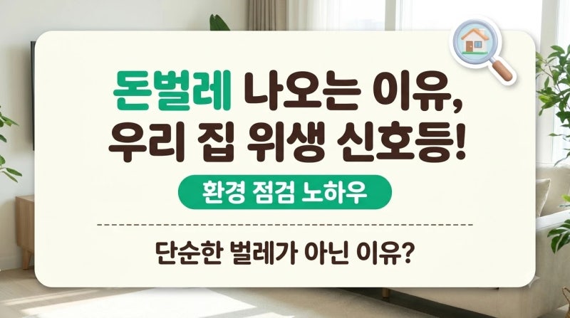 돈벌레나오는이유, 단순한 벌레가 아닌 우리 집 위생 신호등!