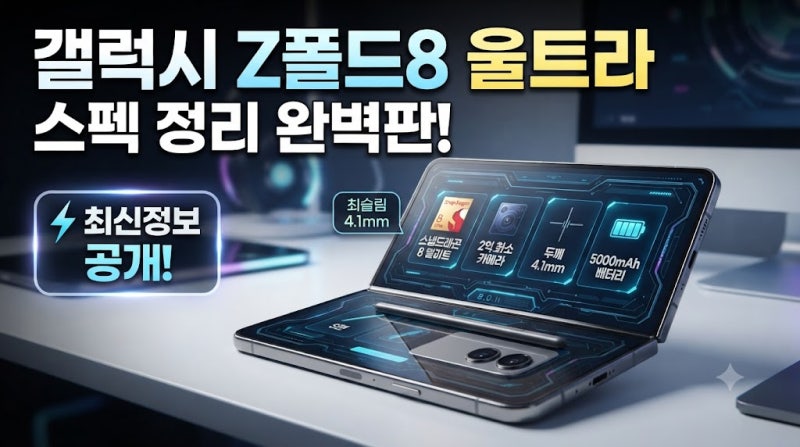 갤럭시 Z폴드8 울트라 스펙 정리