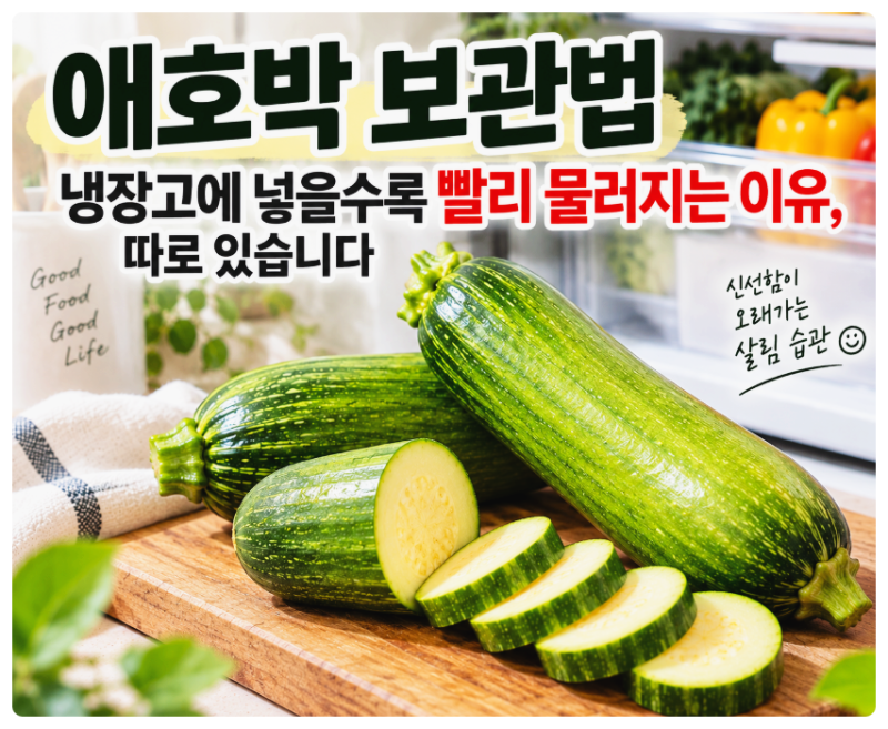 애호박 보관법｜냉장고에 넣을수록 빨리 물러지는 이유, 따로 있습니다