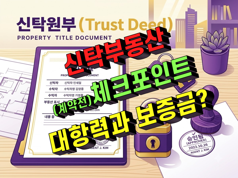신탁 부동산 주택·상가 계약전 필독: 대항력과 보증금 지키는 4가지 체크리스트