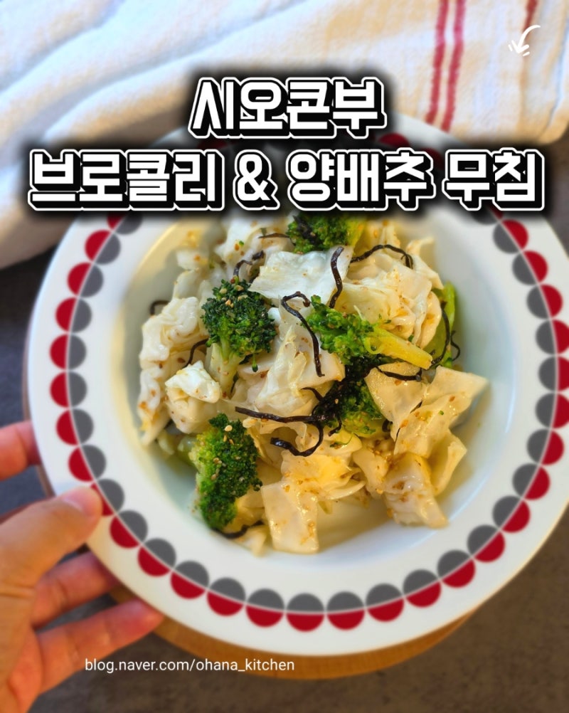 시오콘부 브로콜리 양배추 무침 만드는 법 | 냉동 브로콜리로 감칠맛 야채무침