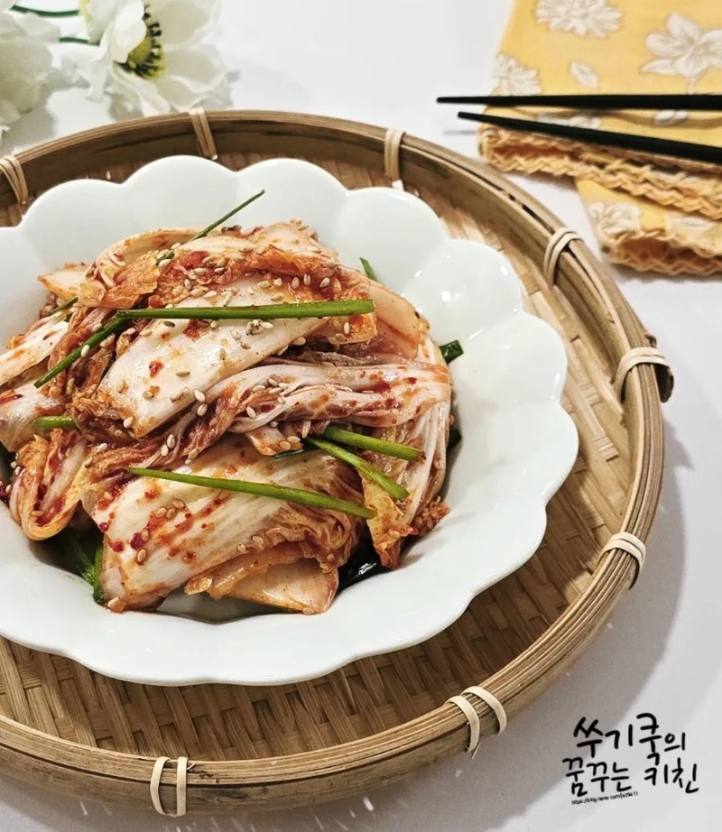 김대석 셰프 알배추 겉절이 레시피 알배기 배추 겉절이 만드는 법