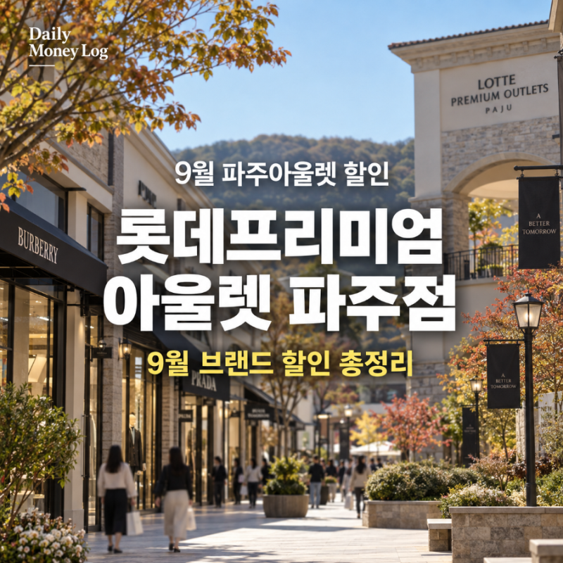 롯데프리미엄아울렛 파주점 9월 할인 행사 총정리