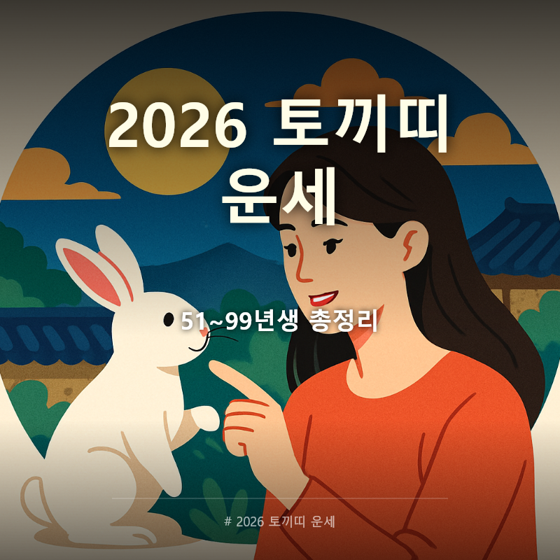 **2026 토끼띠 운세 | 51~99년생 총정리**