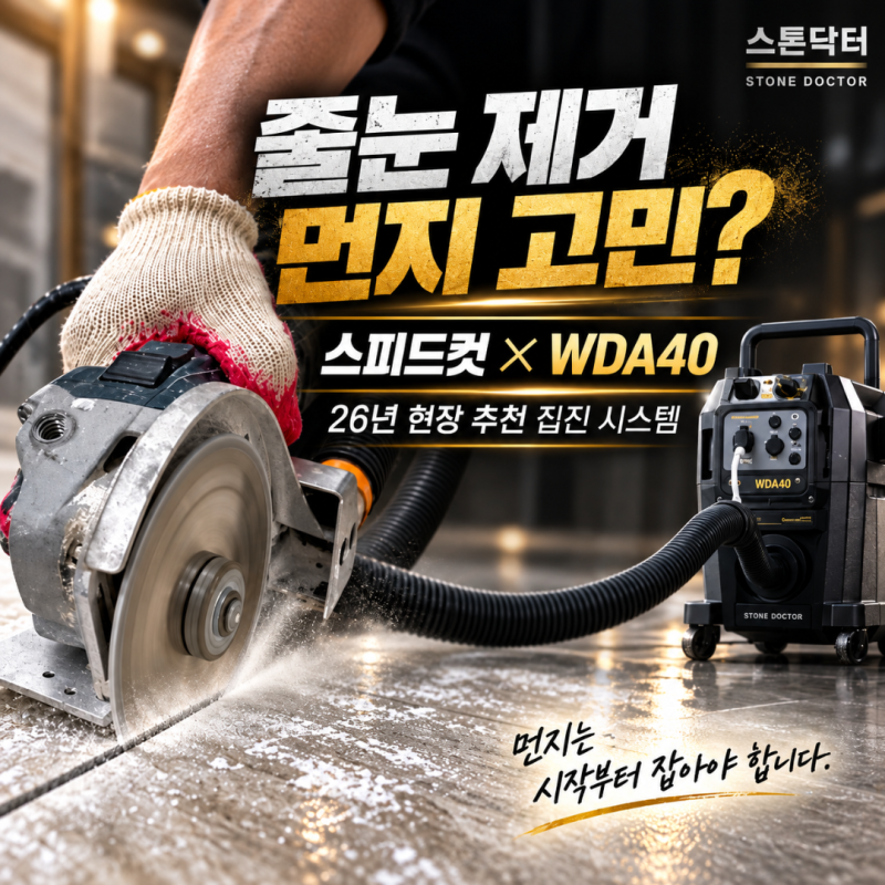 줄눈 제거 먼지, 이렇게 잡습니다｜스피드컷 + WDA40 실제 현장 사용기