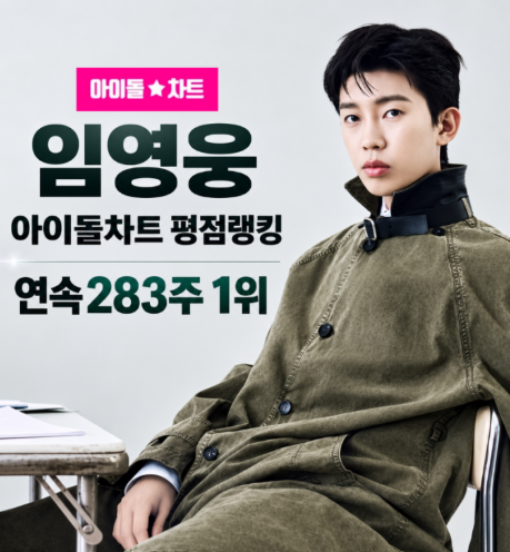 임영웅, 아이돌차트 285주 연속 1위...끝나지 않는 영웅시대의 기록